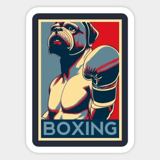 Boxing Dog Sticker